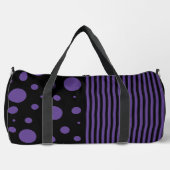Bereiche und Streifen in Lila und schwarz Duffle Bag (Vorderseite)