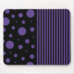 Bereiche und Streifen in Lila und schwarz Mousepad