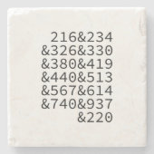 Bereichscodes Ohio Steinuntersetzer (Vorderseite)