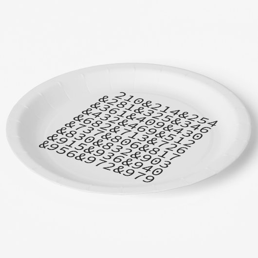 Bereichscodes Texas Pappteller (Schrägansicht)