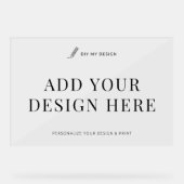 Bereichsübergreifender Ausdrucken für Veranstaltun Acrylschild (Vorderseite)