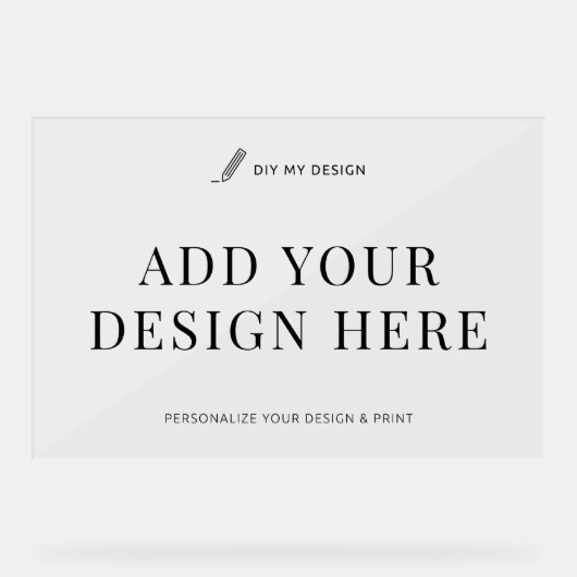 Bereichsübergreifender Ausdrucken für Veranstaltun Acrylschild (Vorderseite)