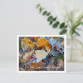 Bereifte Herbstblätter Custom Postkarte (Stehend Vorderseite)
