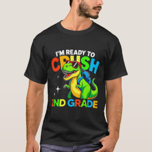 Bereit 2. Klasse zu knacken Dinosaurier Erster Sch T-Shirt