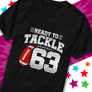 Bereit, 63 Fußball Party 63 Geburtstag zu packen T-Shirt