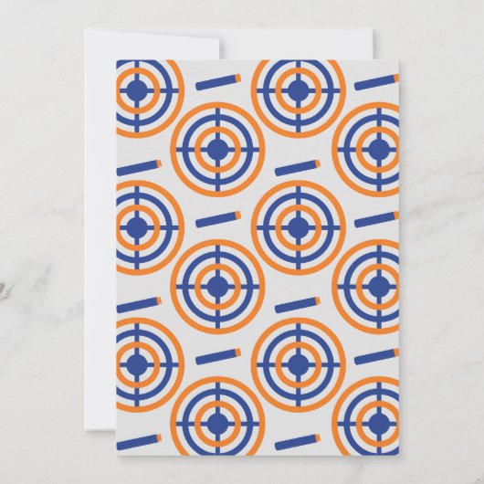 Bereit, Aim, Party! Nerf Gun Themed Birthday Party Einladung (Rückseite)