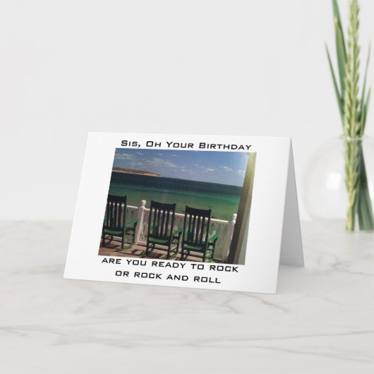 BEREIT AUF ROCK ODER ROCK/ROLL "SISTER" KARTE (Vorderseite)