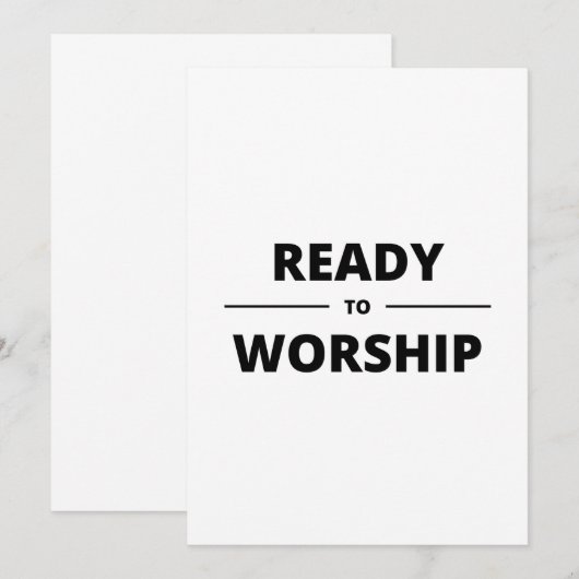 BEREIT AUF WORSHIP EINLADUNG (Vorne/Hinten)