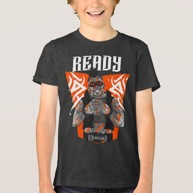 Bereit Bella+Leinwand Jugend Tri-Mix T - Shirt (Vorderseite)