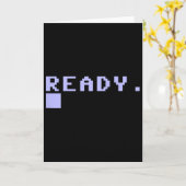 Bereit C64 Heimcomputer 80er Retro Gamer Coder Eri Karte (Gelbe Blume)