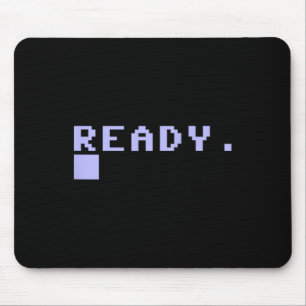 Bereit C64 Heimcomputer 80er Retro Gamer Coder Eri Mousepad