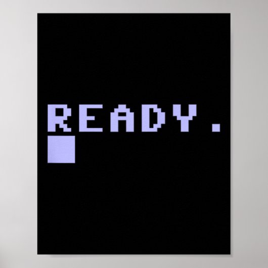 Bereit C64 Heimcomputer 80er Retro Gamer Coder Eri Poster (Vorne)