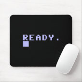 Bereit C64 Heimcomputer 80er Retro Gamer Coder Mem Mousepad (Mit Mouse)