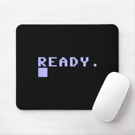 Bereit C64 Heimcomputer 80er Retro Gamer Coder Mem Mousepad (Mit Mouse)