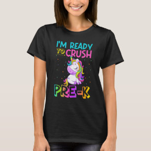 Bereit, das Pre-K-Einhorn wieder zu Schulmädchen z T-Shirt