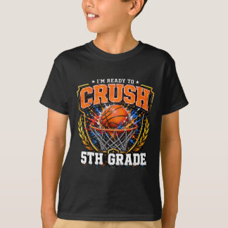 Bereit, den 5. Klasse Basketball-Slam-Dunk zu knac T-Shirt