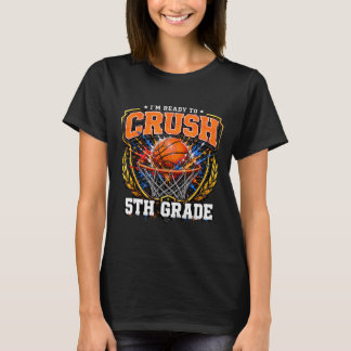 Bereit, den 5. Klasse Basketball-Slam-Dunk zu knac T-Shirt