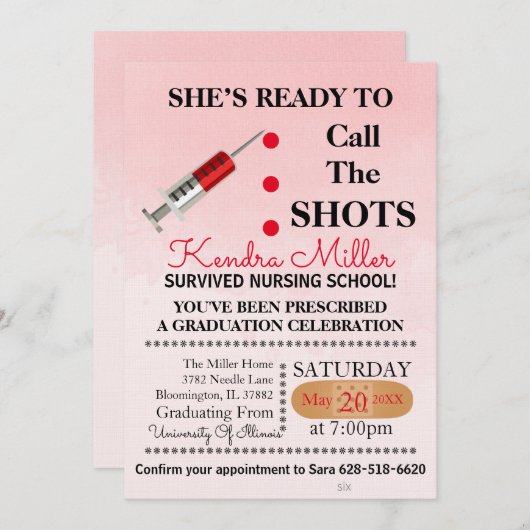 Bereit, den Abschluss zu rufen einladen Einladung (Vorne/Hinten)