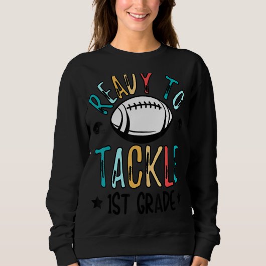 Bereit, den ersten Platz des Fußballs am ersten Ta Sweatshirt (Vorderseite)