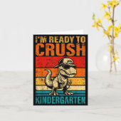 Bereit, den Kindergarten-Dinosaurier-Kindergarten Karte (Gelbe Blume)