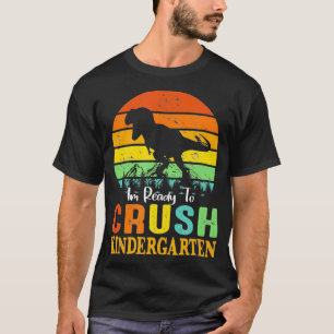 Bereit, den Kindergarten-Dinosaurier Vintage Back T-Shirt