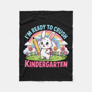 Bereit, den Kindergarten zu knacken - Cartoon-Hase Fleecedecke