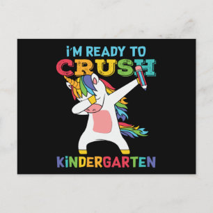 Bereit, den Kindergarten zu knacken, süßes Einhorn Postkarte
