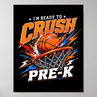 Bereit, den Pre-K-Basketball-Slam-Dunk zurück in d Poster
