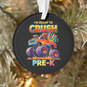 Bereit, den Pre-K-Monstertruck zurück zur Schule z Ornament
