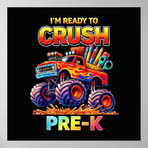 Bereit den Vor-Kitergarten-Monstertruck zurück zur Poster