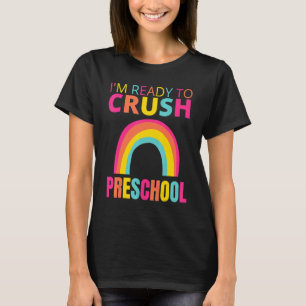 Bereit, den Vorschul-Rückkehr-in-die-Schule-Regenb T-Shirt