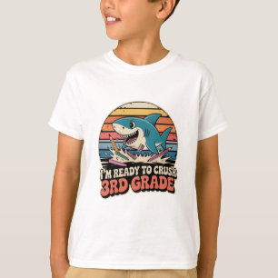 Bereit, die 3. Klasse zu knacken - Retro-Shark-Spl T-Shirt