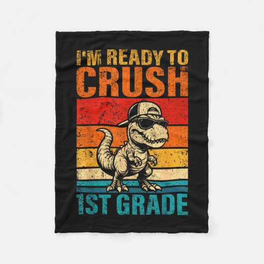 Bereit, die Dinosaurier der 1. Klasse zu zermalmen Fleecedecke (Vorderseite)