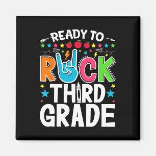 Bereit, die dritte Klasse rockig zu starten Lustig Magnet