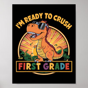 Bereit die erste Klasse am ersten Schultag zu knac Poster
