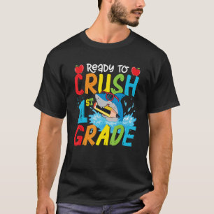 Bereit, die ersten Haifische der Stufe nach Schoo  T-Shirt