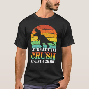 Bereit, die sieben Klassen zurück zur Schule Dinos T-Shirt