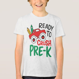 Bereit, die Vorschule zu knacken, Jungen zurück zu Tri-Blend Shirt