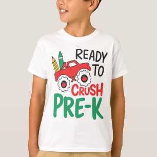 Bereit, die Vorschule zu knacken, Jungs zurück zur T-Shirt