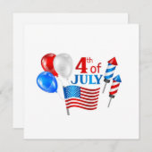 **BEREIT, EIN *4. JULI PARTY* EINLADEN ZU FEIERN EINLADUNG (Vorne/Hinten)