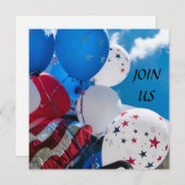 **BEREIT, EIN *4. JULI PARTY* EINLADEN ZU FEIERN EINLADUNG (Vorne/Hinten)