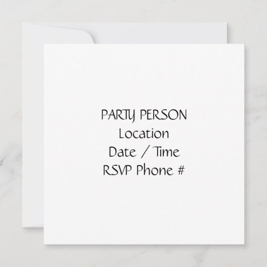 **BEREIT, EINEN ABSCHLUSS ZU FEIERN** PARTY INVITE EINLADUNG (Rückseite)