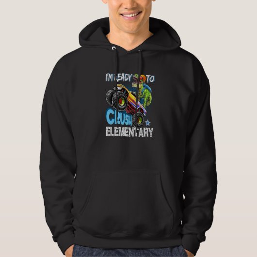 Bereit, elementaren Dinosaurier-Rex zu zerkleinern Hoodie (Vorderseite)