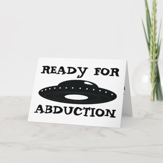 BEREIT FÜR ABDUCTION ROMANTIC GREETING CARD FÜR IH KARTE (Vorderseite)
