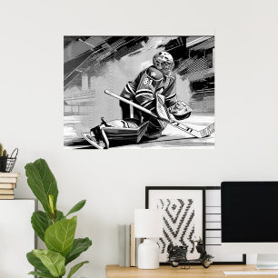 Bereit für Alles - Eishockey-Torwart Poster