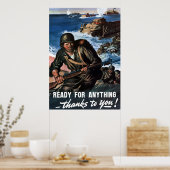Bereit für alles - WW2 Poster (Küche)