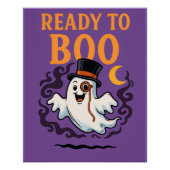 Bereit für Boo - Funny Halloween Ghost Poster (Vorderseite)