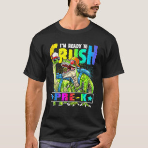 Bereit für das Brechen des Pre-K-Dinosaurier-Rucks T-Shirt