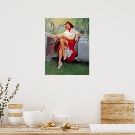 Bereit für das Button nach oben Poster (Küche)