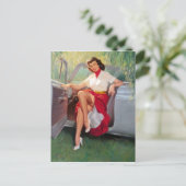 Bereit für das Button nach oben Postkarte (Stehend Vorderseite)